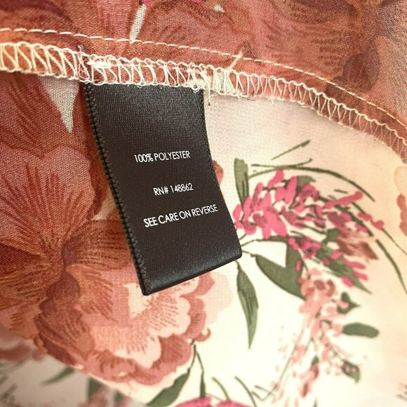 Torrid Blouse Womens Plus Size 5X Chiffon Mock Neck Long Sleeve Floral Top - Picture 6 of 8